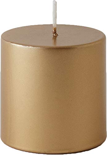 Amazon.co.jp: カメヤマ 3×3 メタリックピラーキャンドル ゴールド